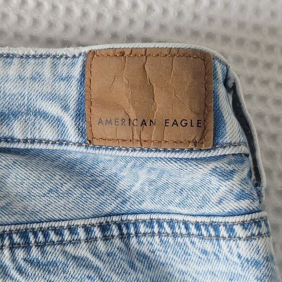 American Eagle Waist Stretch Distressed Hi Rise Size 18 Denim Shorts - Picture 8 of 9